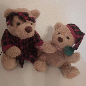 AVON BEDTIME TALES PLUSH MAMA AND BABY BEAR TALKING ANIMATED PLUSH SET 2000